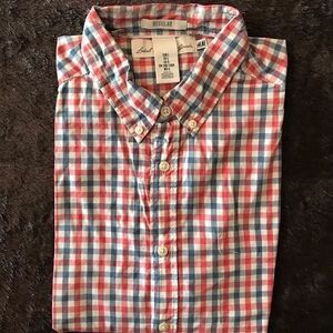 Short Sleeve Madras Shirt Size L